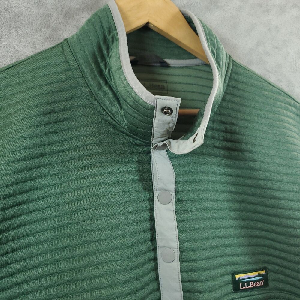 LL Bean Airlight Knit Pullover Mens 3XL Snap Neck Performance Light Quilted - Picture 4 of 16